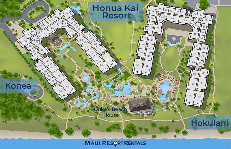 Honua Kai Rentals Map