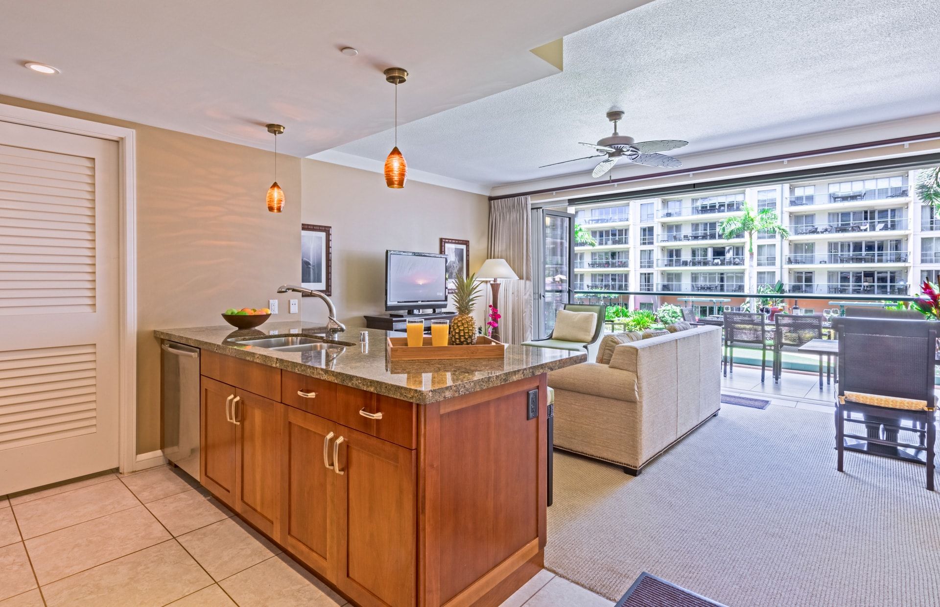 A very rare interior courtyard 1BR at Honua Kai