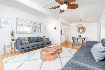 Due to the moderate climate, this home, like most in the area, does not include central AC. There are ceiling fans throughout the unit.