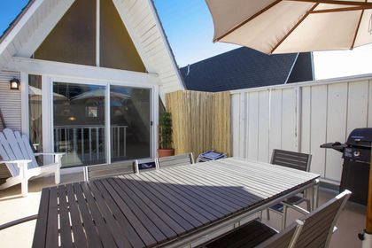 Start the day on the deck with a morning cup of coffee or enjoy sunset cookouts after a day at the beach.