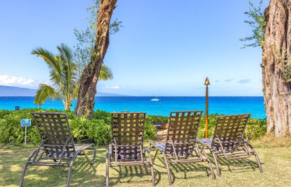 Lounge beachfront steps from the blue Pacific