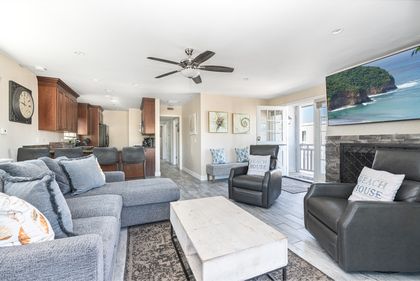 Our upstairs unit - just three homes from the sand - is stylish and immaculate and the perfect home base for a relaxing getaway.