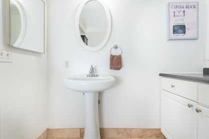 Bedroom #1's en suite bathroom with step-in shower.