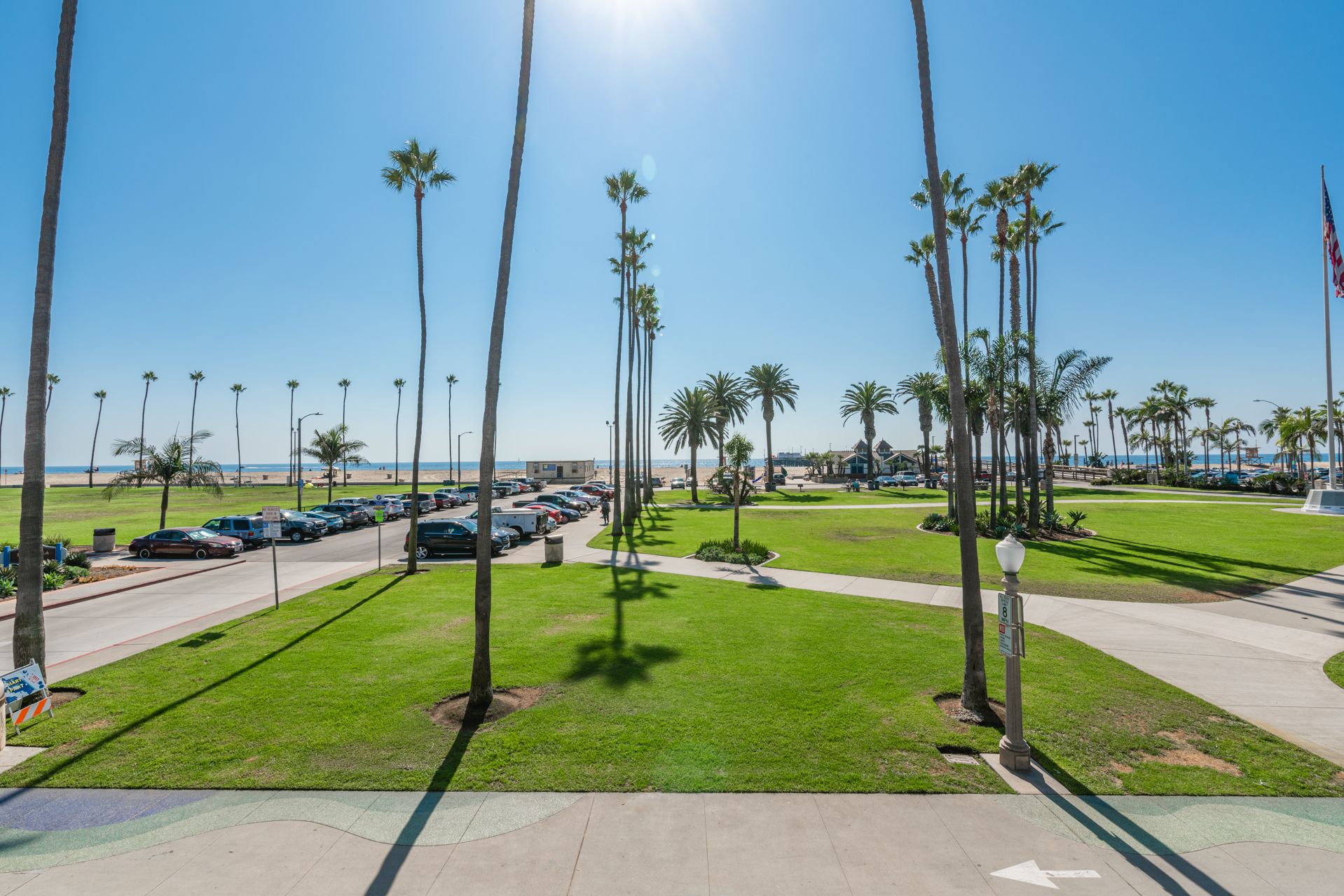 View of the Balboa Pier area from the front of your rental.