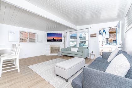 Living area opens to the front patio, for nightly cook outs and sunset happy hours.