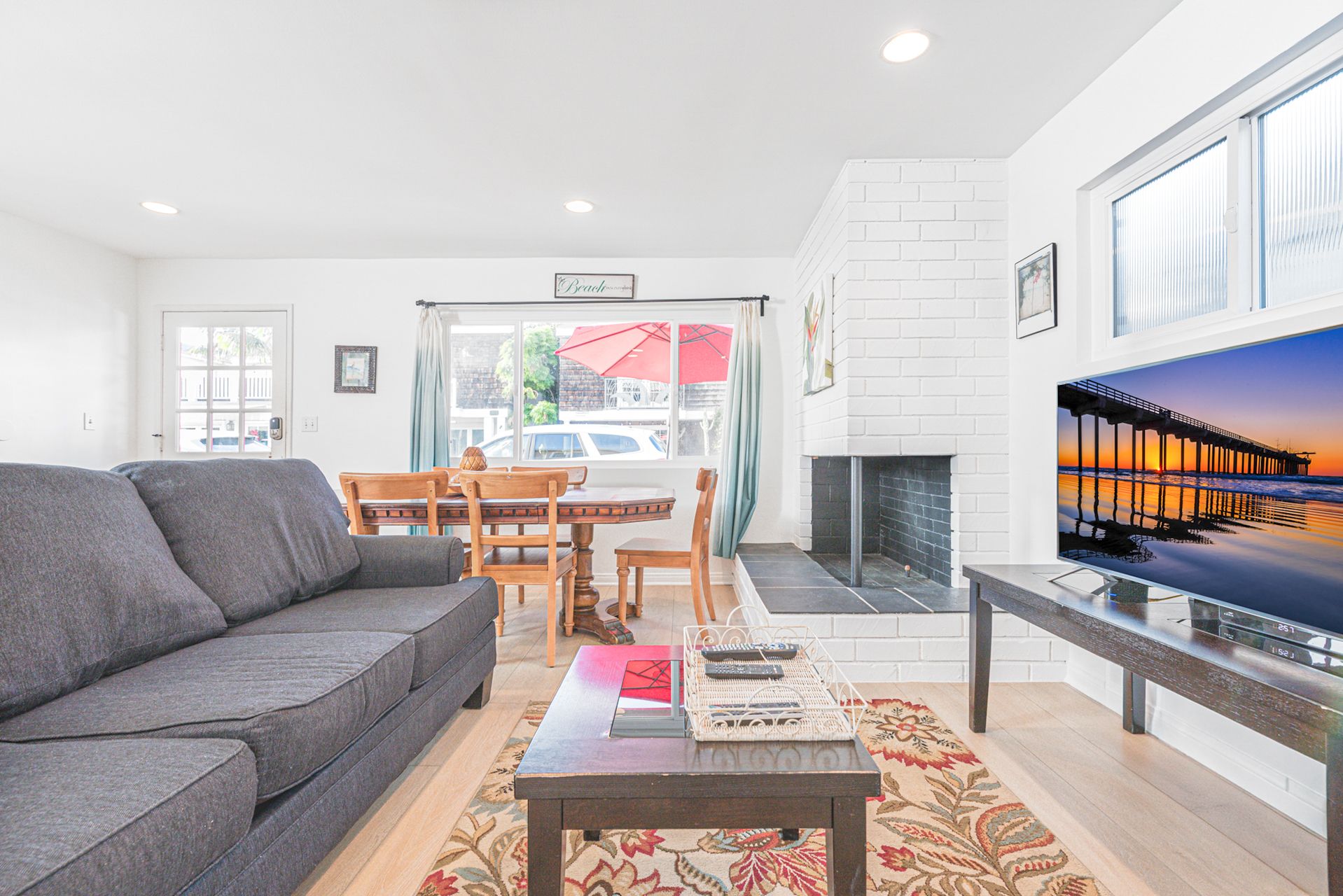 After a day at the beach, kick back and relax with a movie or game night.