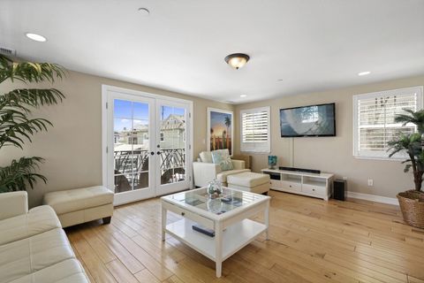 The main living area is open and inviting, for easy group hangouts after a day at the beach.