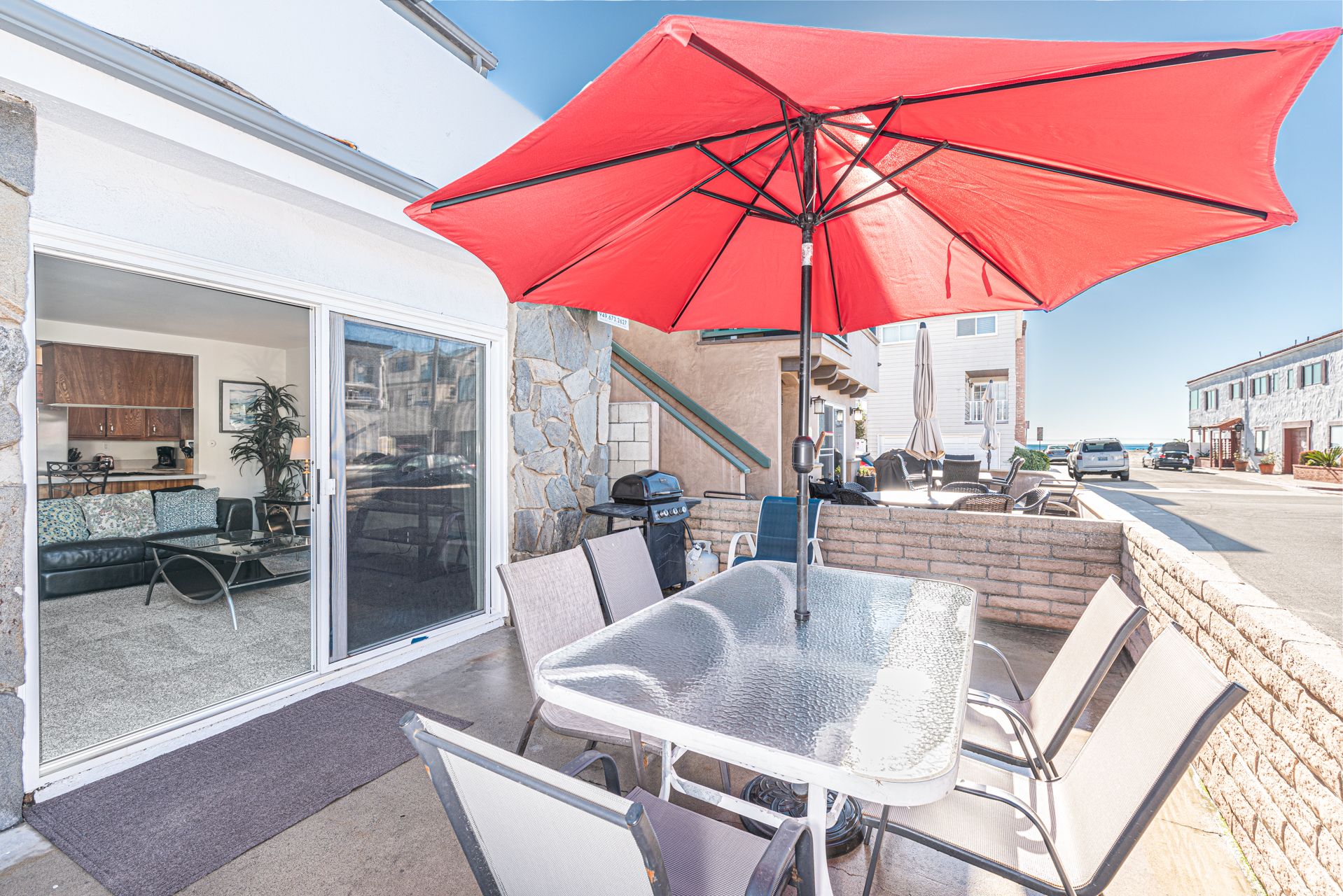 Enjoy ocean breezes all day long on the front ocean view patio.