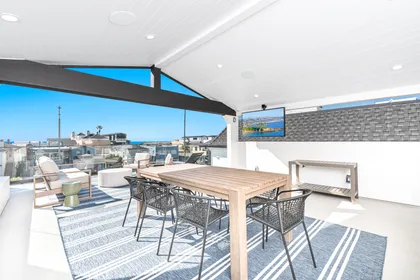 Our partially covered deck is perfect for any day of the year, offering a versatile space that combines the best of both worlds.