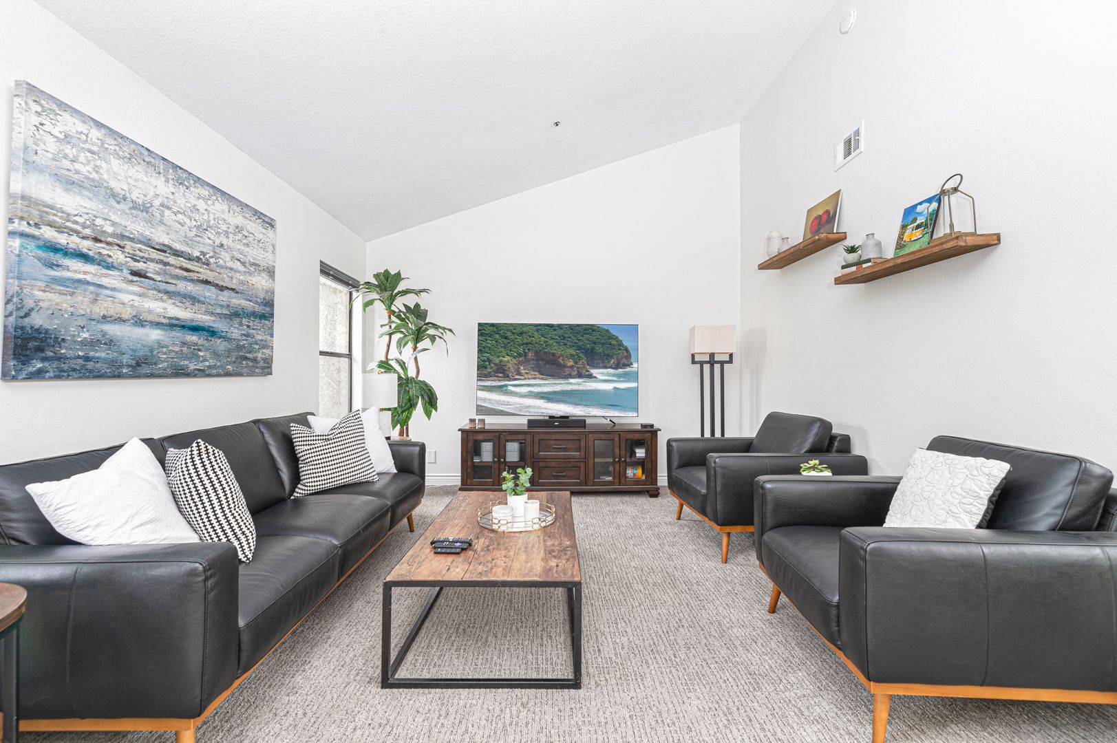 Bright, cool, and spacious, the living area will sweep you off your feet and straight into vacation mode.