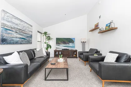 Bright, cool, and spacious, the living area will sweep you off your feet and straight into vacation mode.