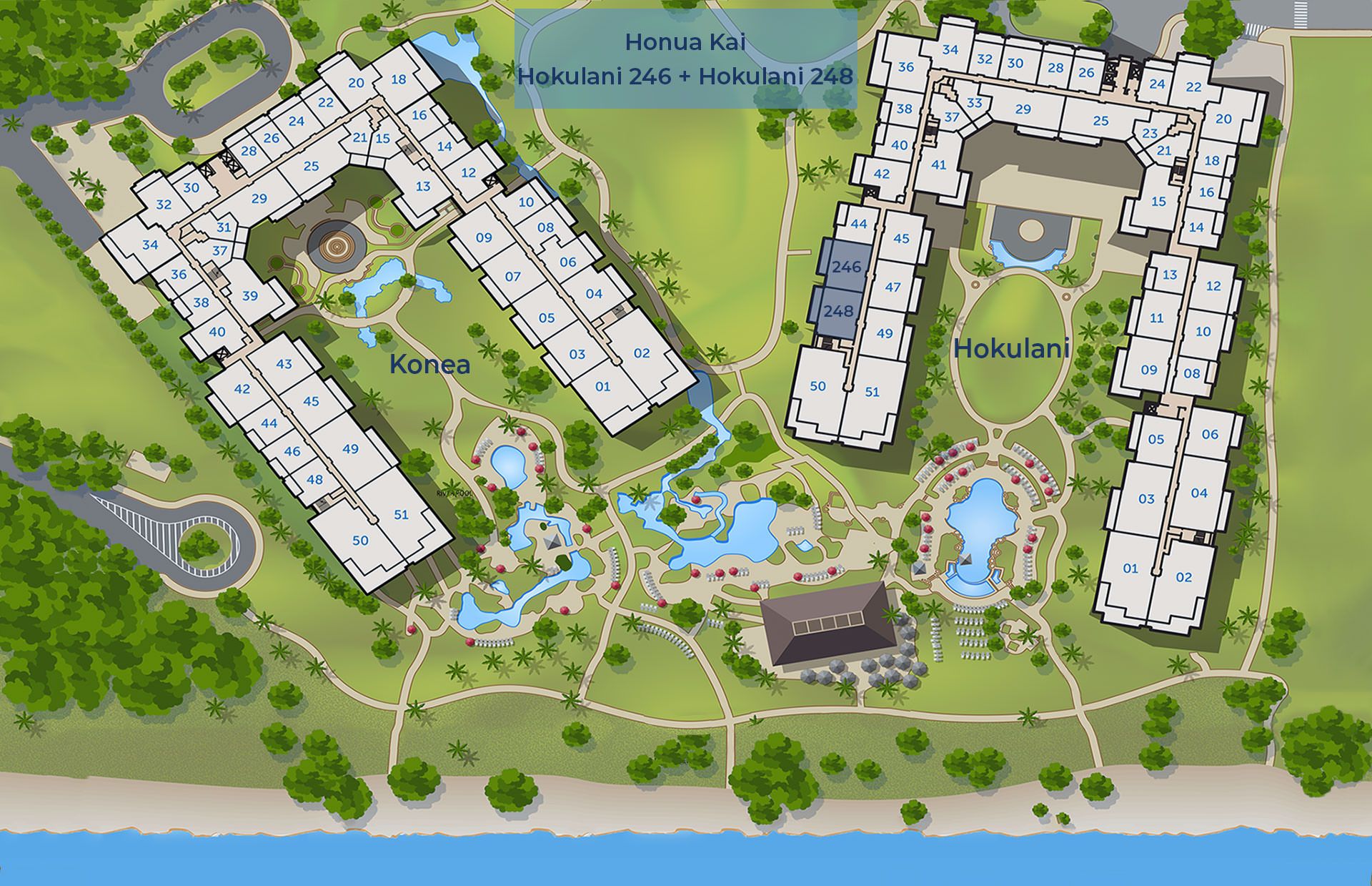 Hokulani 246 and Hokulani 248 sitemap