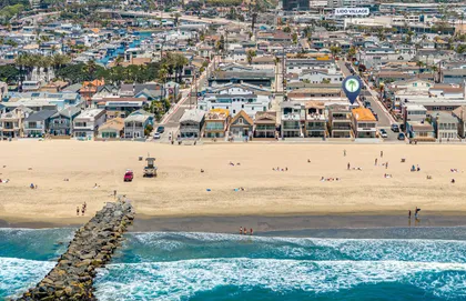 Prime Newport Beach Peninsula location just moments from the wide sandy shoreline