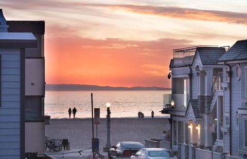 View of the beach and Catalina Island from your rental!