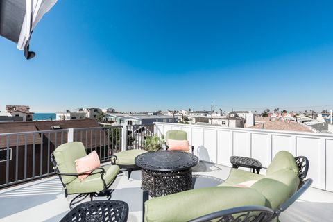 The rooftop deck includes a propane fire pit, for cozy sunset hangouts.