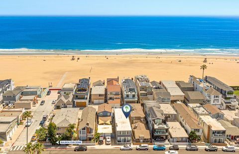 Aerial view showcasing your prime location just steps from the sand