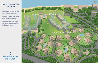 Luana Garden Villas Resort Map