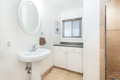 Bedroom #1's en suite bathroom with step-in shower.