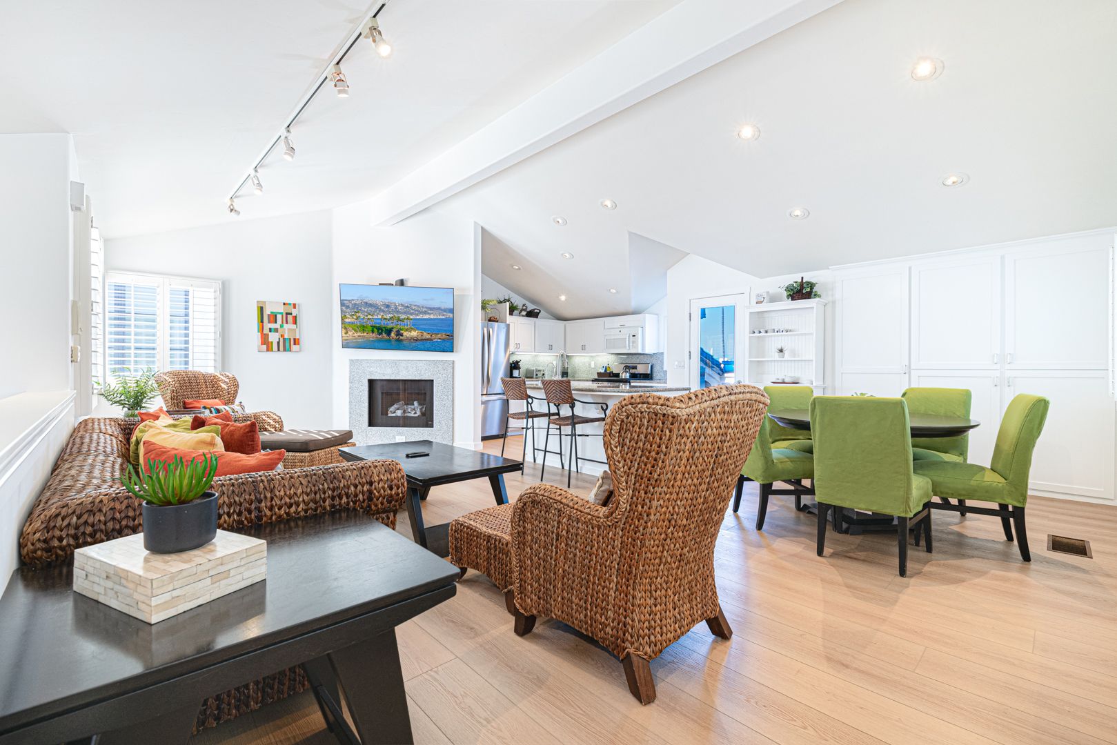 An open-concept retreat made for gathering, lounging, and lingering