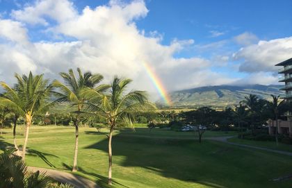 Also offering views of the West Maui Mountains from the wrap-around balcony