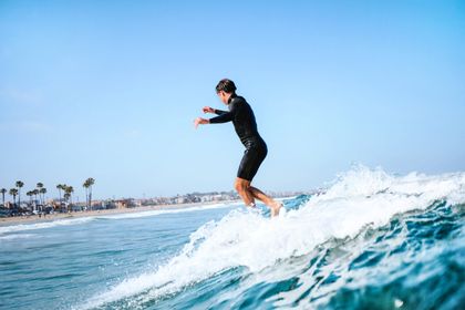 Walk down the boardwalk and you'll see some great waves with surfers weaving, carving, and having a ball.