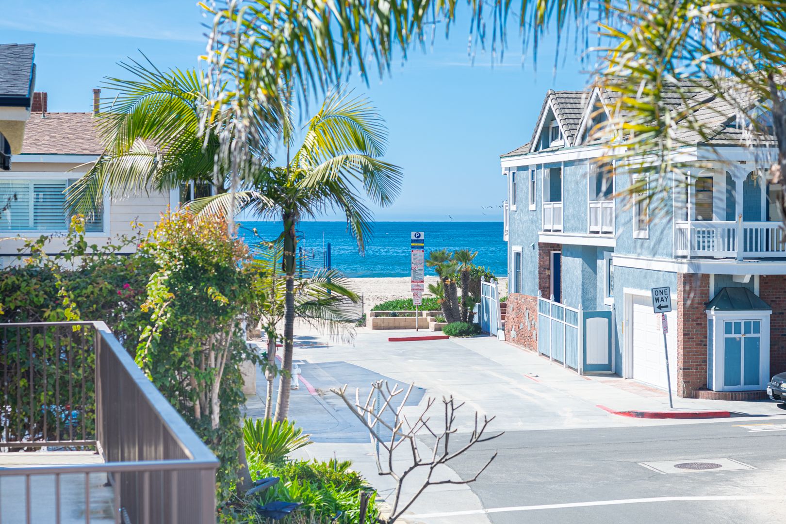 Expansive deck with view of the tranquil blue Pacific Ocean and refreshing coastal breezes