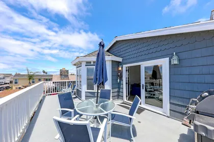 Welcome to the best deck on the peninsula! Patio doors from the upper level living room open up to views of the Pacific as well as fresh ocean breezes.