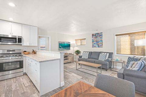 Kitchen comes stocked with dishes, cooking, baking and meal prep gear. All standard large and small appliances included. Guests must provide their own food and condiments.